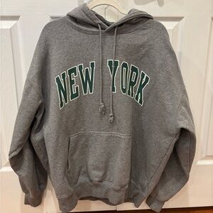 Brandy Melville Gray New York Hoodie